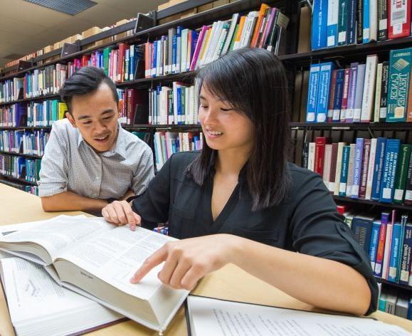 PharmD students in Rite Aid Information Commons