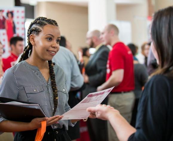 Pacific student at career fair